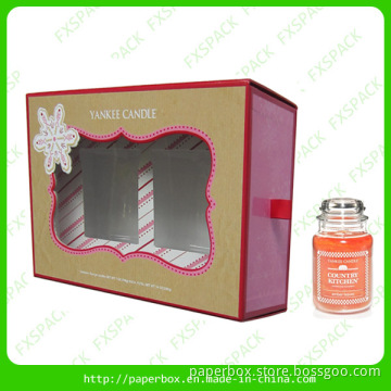 Candle Box/Lovely Christmas Paper Candle Box/Drawer Box/Candle Packaging Box